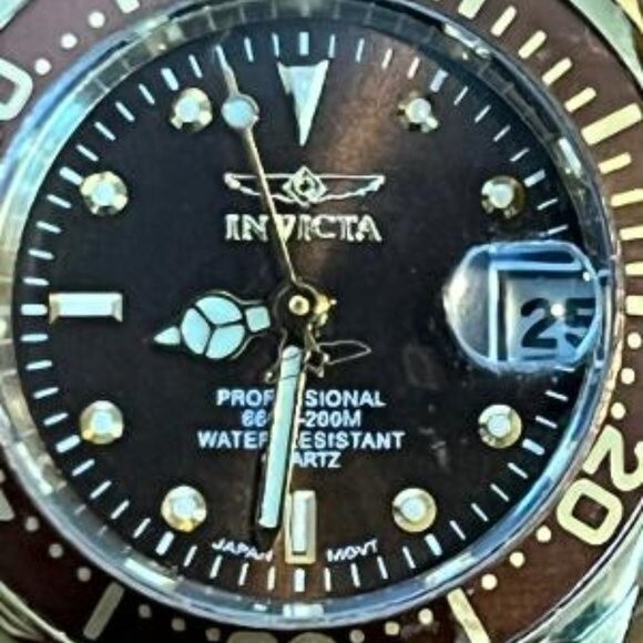 Invicta Women\'s 12524 Pro Diver Quartz 3 Hand Brown Dial Watch main image 5